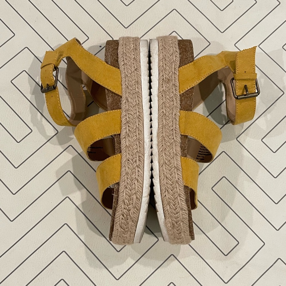 Universal Thread Yellow Espadrille Stacked Sandals - image 5